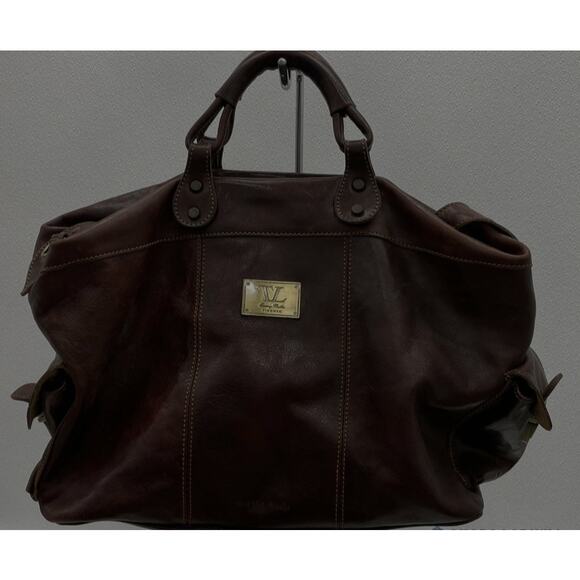 TUSCANY LEATHER  EUC XL TRAVEL WEEKENDER BAG - Picture 2 of 12